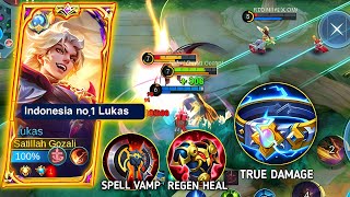 BRUTAL DMG + TEBAL❗SET BUILD LUKAS TERSAKIT  DAN TERKUAT | MOBILE LEGENDS