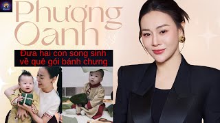 Phương Oanh và hai con song sinh vui Tết tại quê nhà