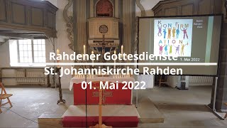 Rahdener Gottesdienste: 1. Mai, Konfirmation (Bezirk West) in der St. Johannis-Kirche