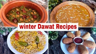 Winter recipes for Dawat|Dawat menu ideas for winter |Dawat menu in winters