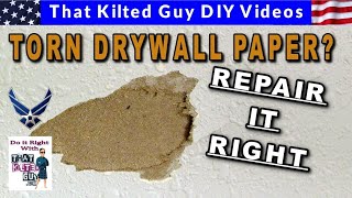 ⭐ Repair Damaged & Torn Drywall Paper BEFORE YOU MUD IT in 2022!