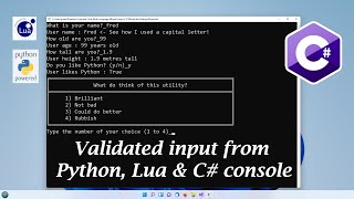 03-Get validated input from console apps in Python, Lua and C# - Lua - part 1