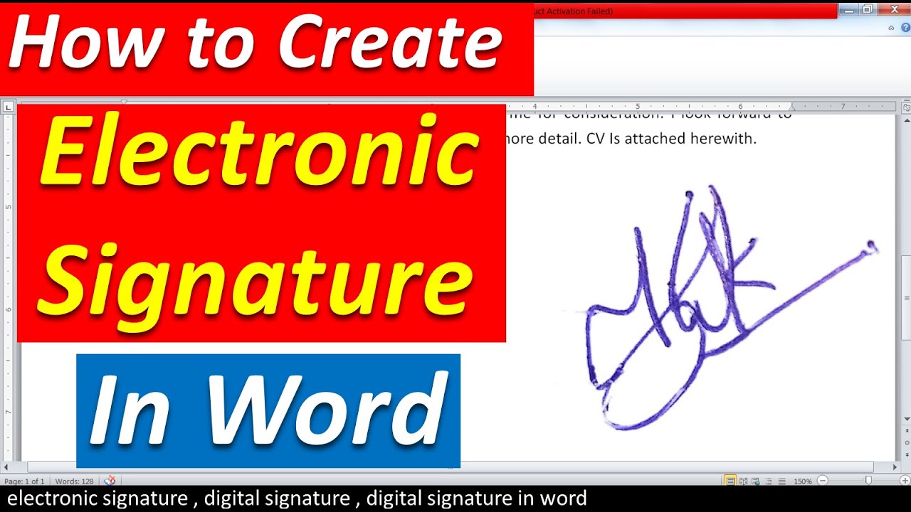 How To Create An Electronic Signature In Word | Make Digital Signature ...