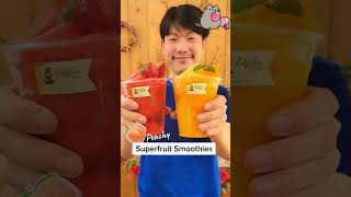 ยิ่งร้อนยิ่งขายดี! Superfruit Smoothies 🍑พีชจุกๆ🍓สตรอเน้นๆ สมูทตี้เข้มข้นผลไม้แท้ | Elffin เอลฟิ่น