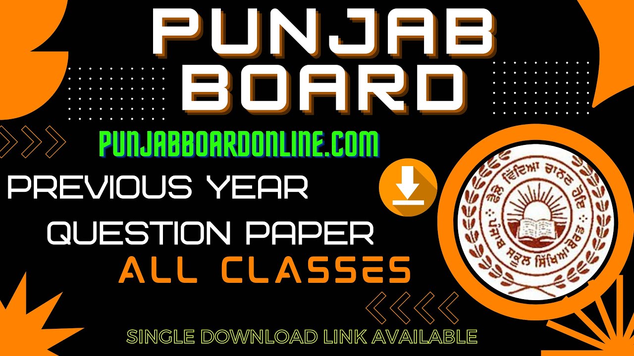 PUNJAB BOARD Previous Year Question Paper Free Download ...