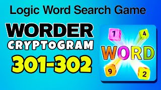 WORDER Logic Word Search Game level 301 302