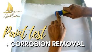 Sailing QC #65 Internal White Paint Test | Removing Corrosion from Bilge Steel Sailboat Restoration