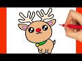 How to draw a Reindeer | Reindeer Easy Draw Tutorial