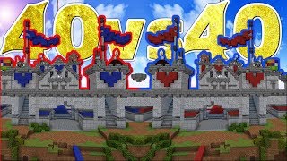 【Minecraft】40vs40の大規模攻城戦！ベッドウォーズキャッスルモード！