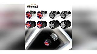 4Pcs/Set UK Tire Valve Caps Universal Fits All Cars Trucks SUV Bike Bicycle Motorcycle Car Aluminu