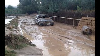 SON DƏQİQƏ! Hacıqabulda yağış suları kənd yolunu yuyub apardı-HƏMİN GÖRÜNTÜLƏR