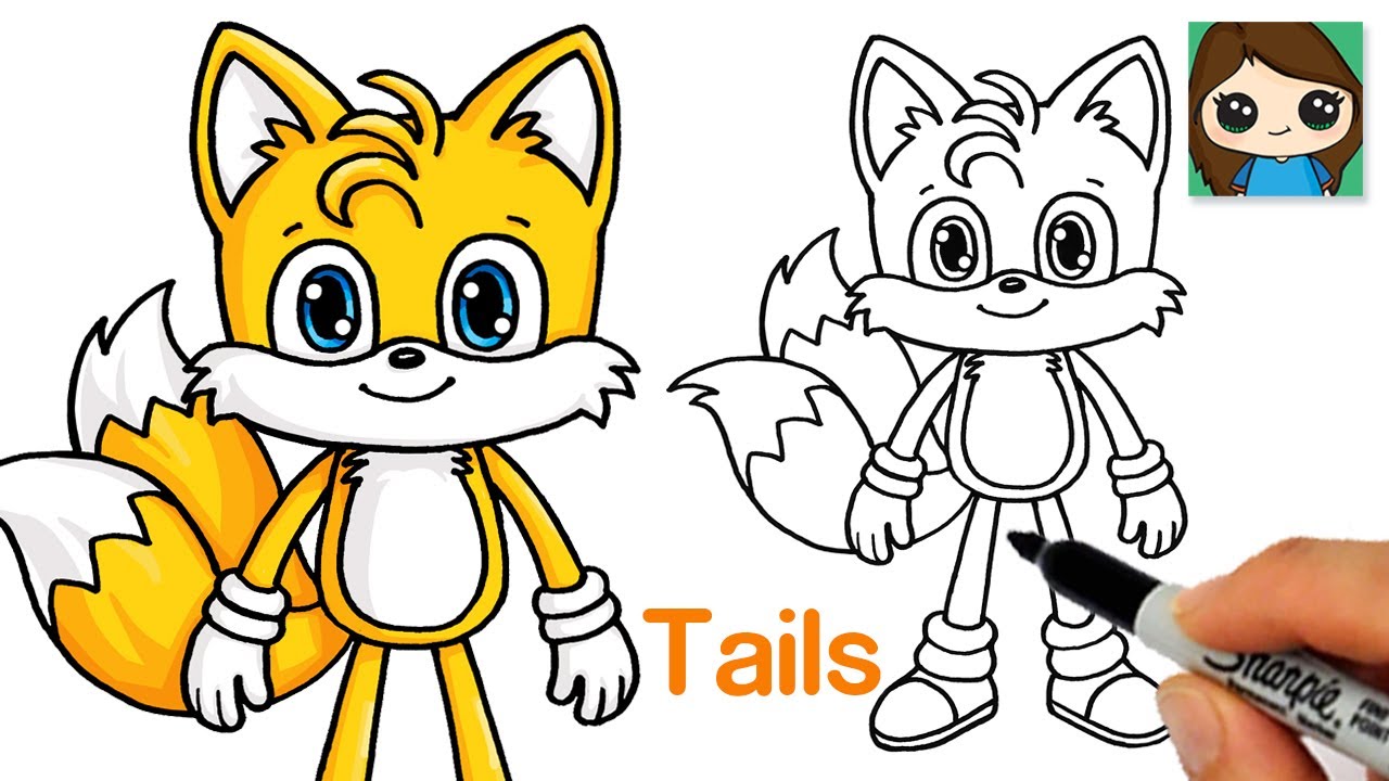 How To Draw Tails Easy | Sonic The Hedgehog - YouTube