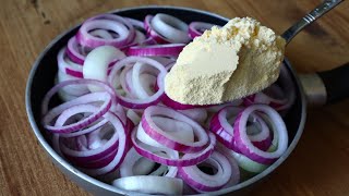 😱 Only onion and cornmeal.❗ Ready to eat in 2 minutes.🤤 super easy and delicious.💯