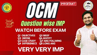 OCM Question wise OneShot Video | #12thcommerce