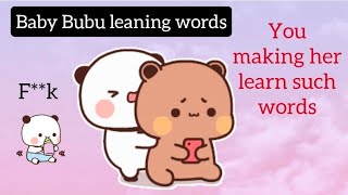 Baby Bubu learning new words from daddy Goma || Bearpanda || Peachgoma23