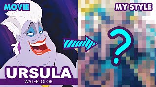 Drawing Ursula from The little mermaid | Semi realistic Style