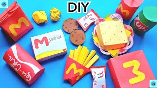 How to Make McDonald's Toy Set / Homemade DIY McDonald's Set with Paper