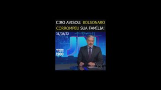 CORRUPÇÃO DA FAMÍLIA BOLSONARO: CIRO AVISOU!