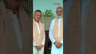 G20 Summit 2023 India | PM Modi Greets Italy PM Giorgia Meloni At Delhi's Rajghat | N18S #shorts