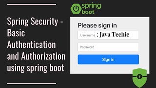 Spring Security : Basic Authentication and Authorization using spring boot | Java Techie