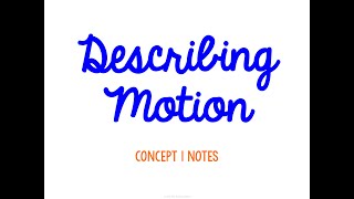 Unit 2 Motion and Force Concept 1 Notes *UPDATED*