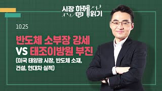 [시장함께읽기] 10월 25일, 반도체 소부장 강세 VS 태조이방원 부진(미국 태양광 시장, 반도체 소재, 건설, 현대차 실적)