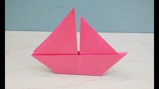 How to make 2D paper sailboat | Easy origami paper boat | Paper boat