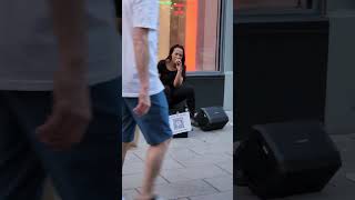 Singer in downtown Montreal