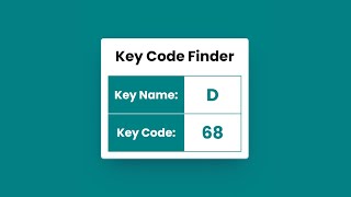 How to Detect Any Key's Code of the Keyboard #javascriptprojects