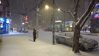 【4K】 A snowy night in Seoul  서울 폭설이 내리는 밤