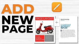 Add New Page In Apple Pages || Page Layout vs. Word Processing