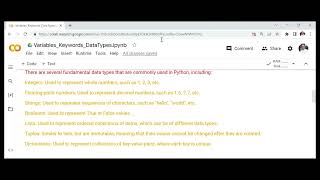Lecture 5: Keywords, Variables and Basic Python Data Types (Hindi)