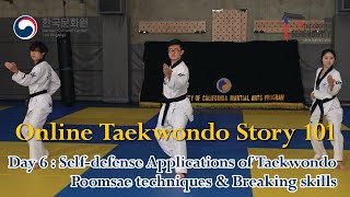 Day 6. Self-defense Applications of Taekwondo Poomsae techniques & Breaking skills