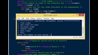 Simple Supermarket Management System in Python
