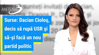 Surse: Dacian Cioloş, decis să rupă USR şi să-şi facă un nou partid politic