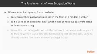 Advanced Server-Side Programming with Node.js : Intro to Encrypt Sensitive Data | packtpub.com
