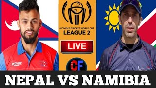 Nepal Vs Namibia Live | Icc Men's Cricket World Cup League 2 | namibia vs nepal live