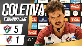 COLETIVA FERNANDO DINIZ | AO VIVO | Fluminense 5 x 1 River Plate - Conmebol Libertadores 2023