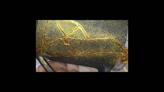 Kintsugi or Kintsukuroi is the Japanese art of repairing broken pottery with gold dusted urushi #diy