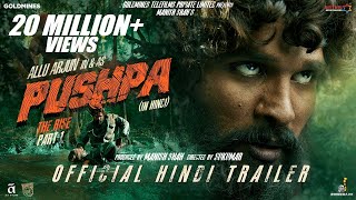 #Pushpa - The Rise (Hindi) Official Trailer - Allu Arjun, Rashmika, Sunil, Fahadh - DSP - Sukumar