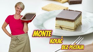 SUPER KREMASTI KOLAČ BEZ PEČENJA - MONTE KOLAČ! • ReciPeci Sandre Gašparić