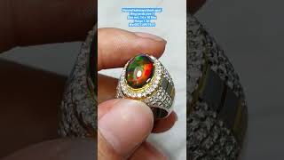 Cincin Kalimaya black oval ring perak‼️ #short #shorts #batupermata #kalimaya