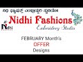 #computerembroidery #blouseembroidery February month offer designs  Nidhi fashions embroidery studio