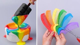 The Best Satisfying Rainbow Cake Decorating Compilation | So Yummy Colorful Cake