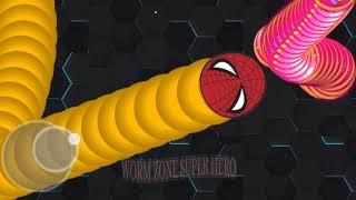 Cacing Super Hero Karakter Spiderman || Worms Zone Slither Snake io #96013