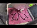 trendy side bow appliqué design how to embroider glitter side bow appplique