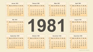 Kalender 1981