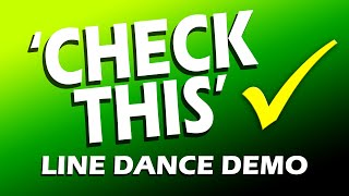 Check This - Line Dance Demo