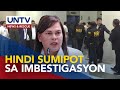 VP Duterte, humiling ng bagong schedule sa pagdalo sa imbestigasyon ng NBI