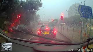 香港自駕遊 - 土瓜灣 - 聯合道 - 顯徑 - 窩打老道 - 天光道 (紅雨出行) / Driving in Red Rain